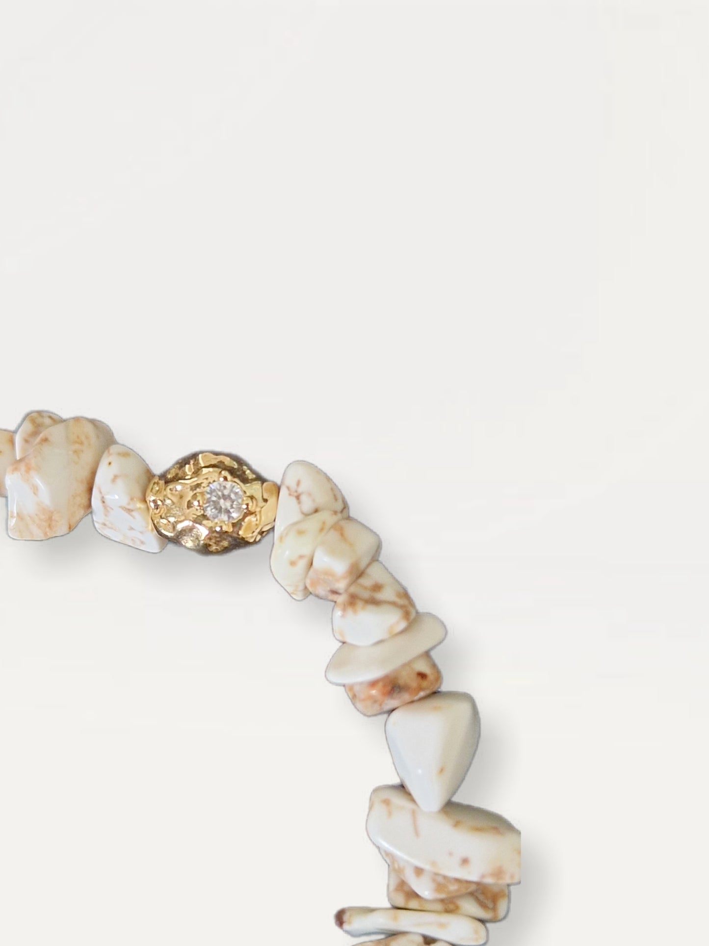 Gold Gemstone Bracelet - Meteor Bead