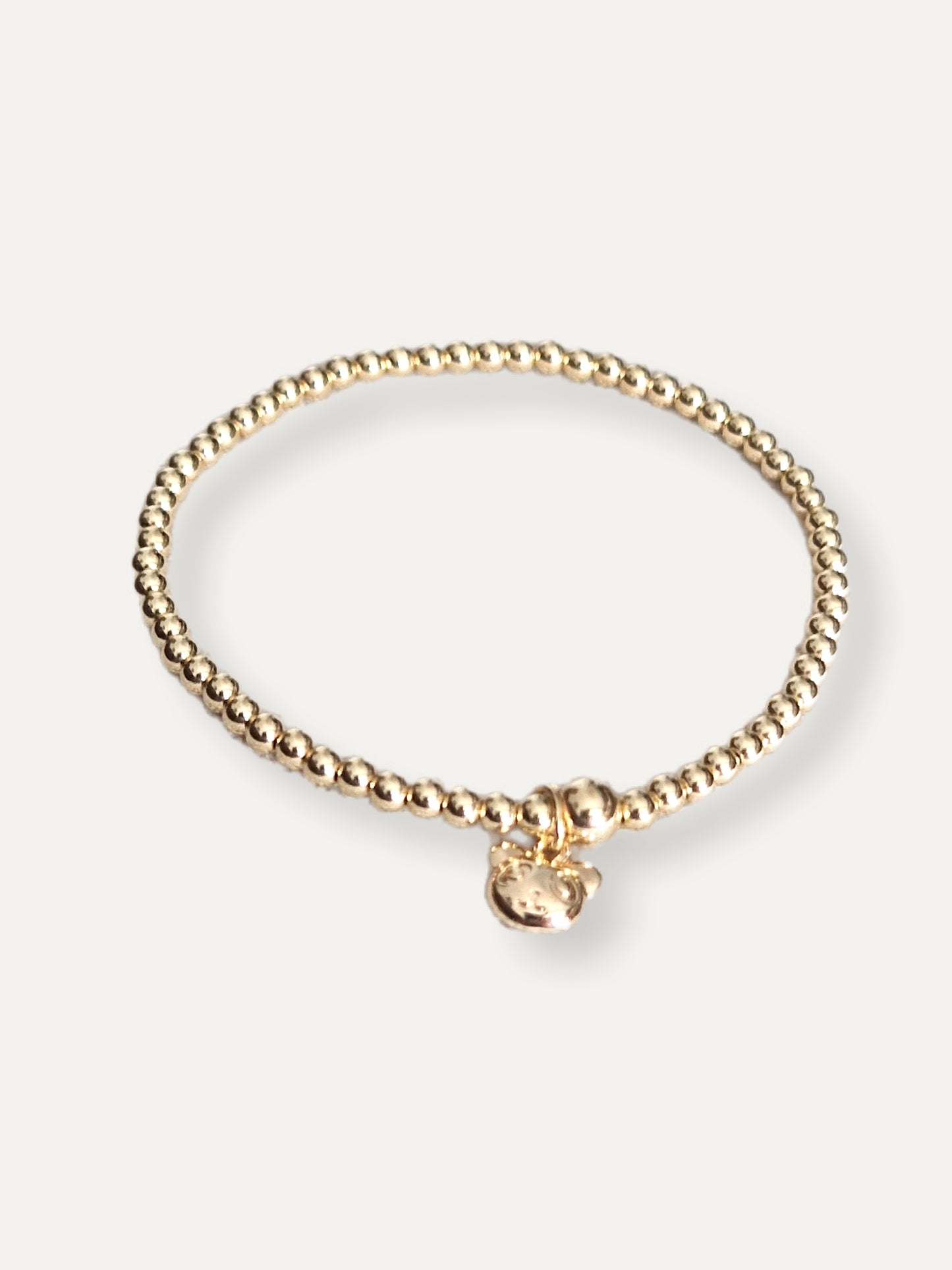 Gold Bobble Bracelet - Gold 'Panda' Charm