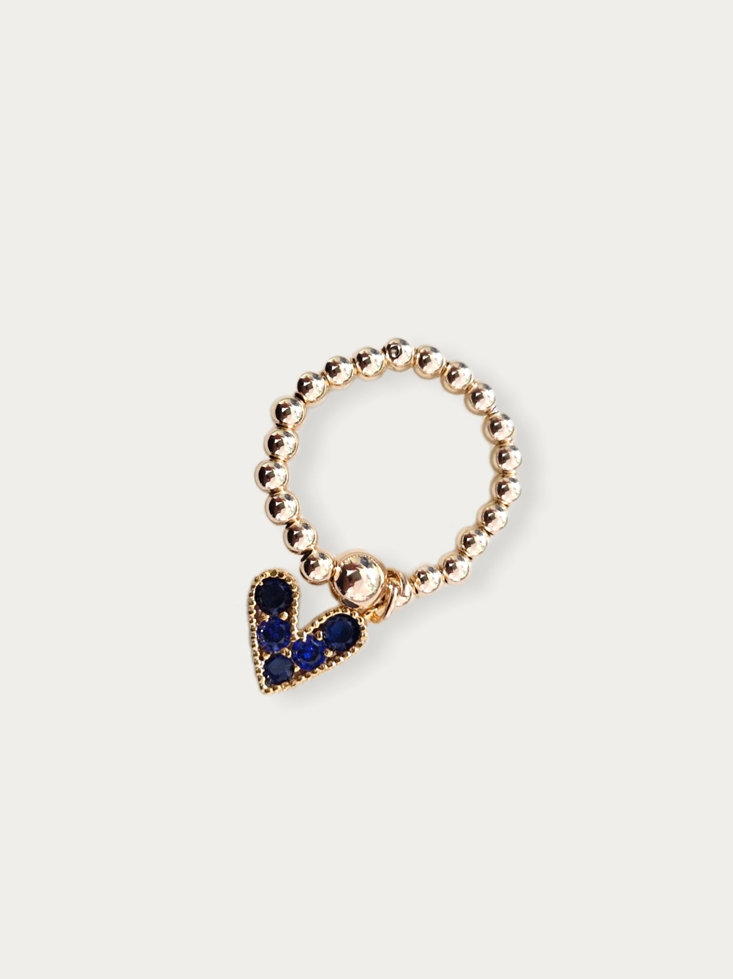 Gold Bobble Ring - 'Love Story' Heart (4 colours)