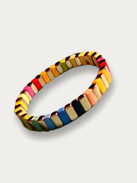'Happy Rainbow' Tile Bracelet