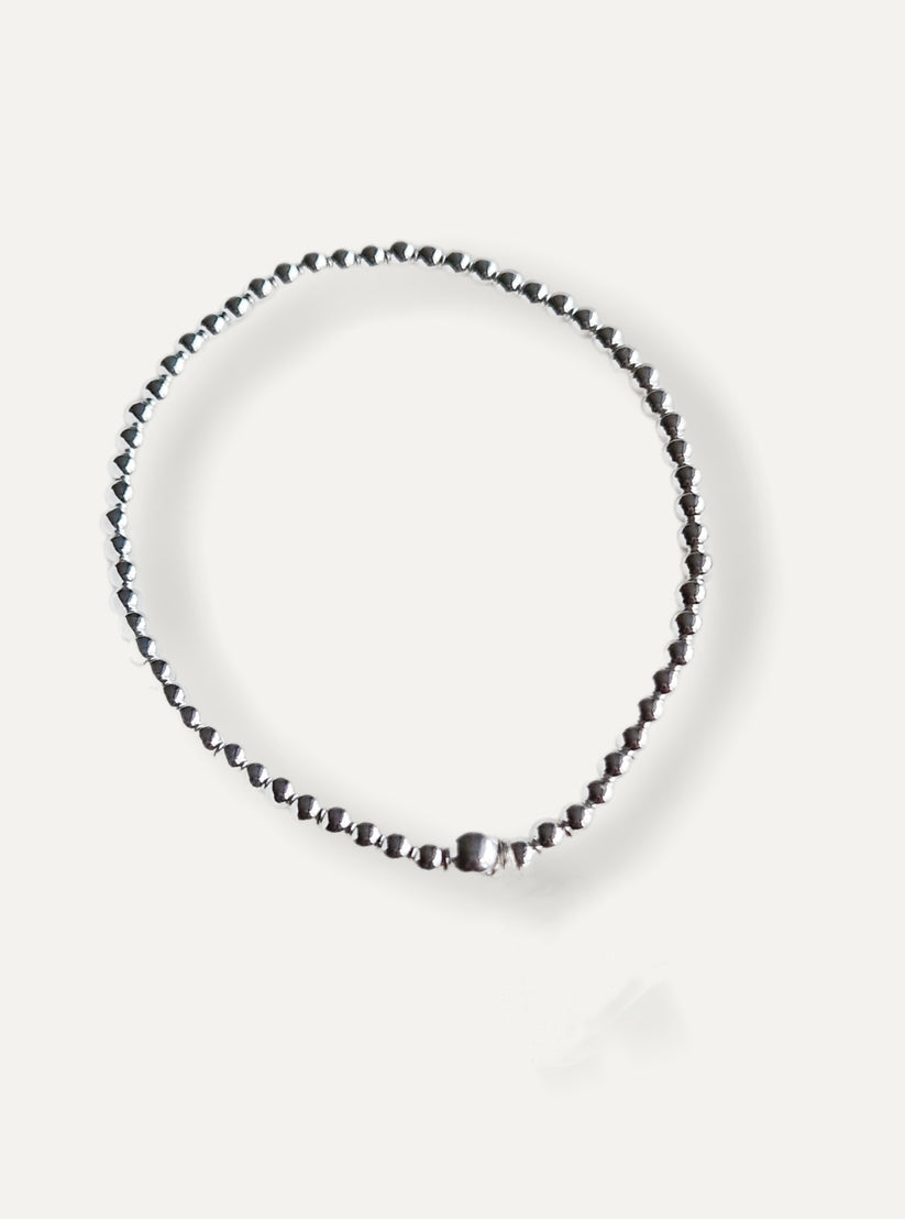 Silver Bobble Bracelet - Plain