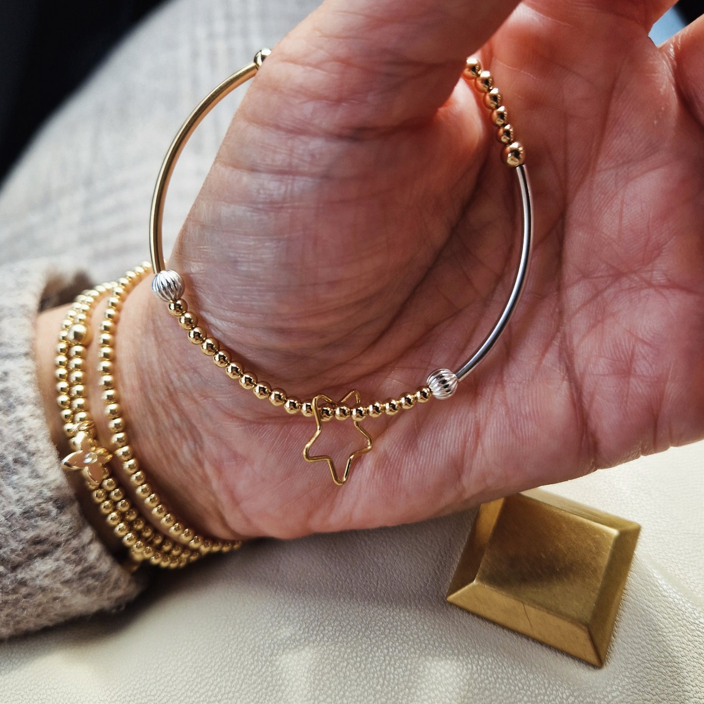 Gold & Silver Star Bangle