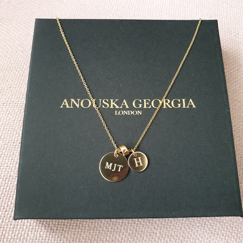 THE LUXURY DOUBLE DISC ENGRAVED NECKLACE