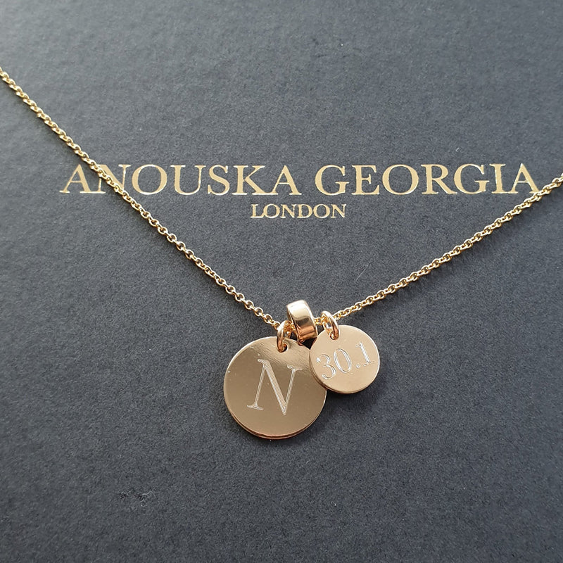 THE LUXURY DOUBLE DISC ENGRAVED NECKLACE