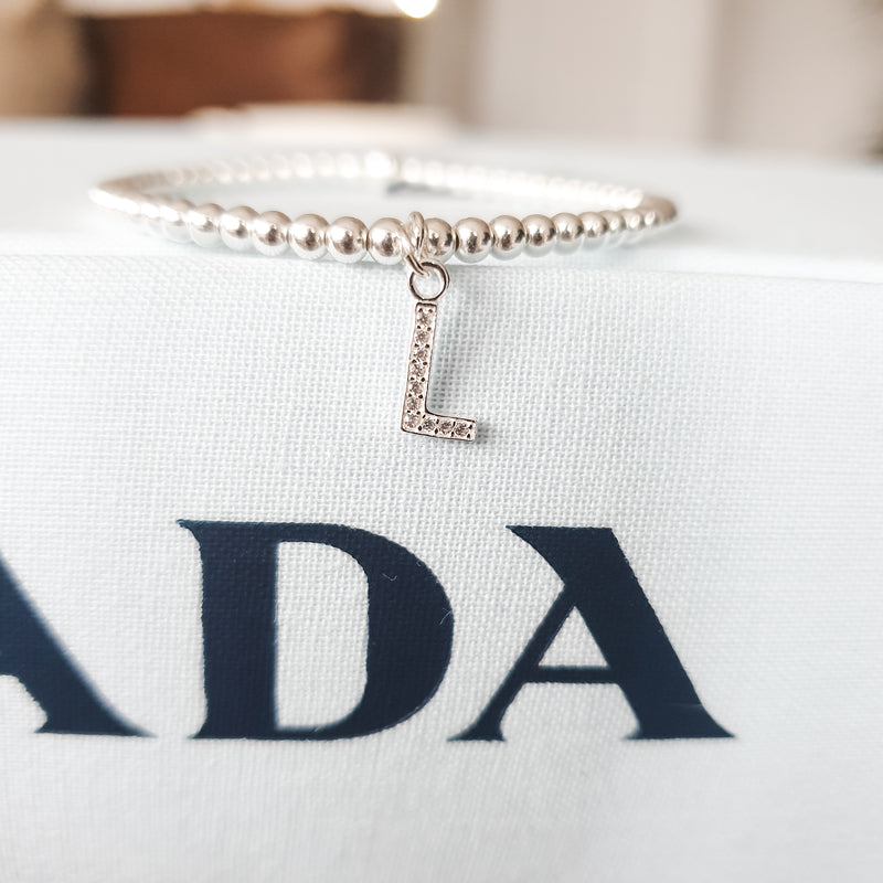 THE LUXURY CRYSTAL PAVE INITIAL BRACELET
