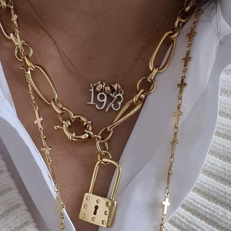 THE LUXURY 'NUMBER' NECKLACE( SILVER OR GOLD CHAIN)
