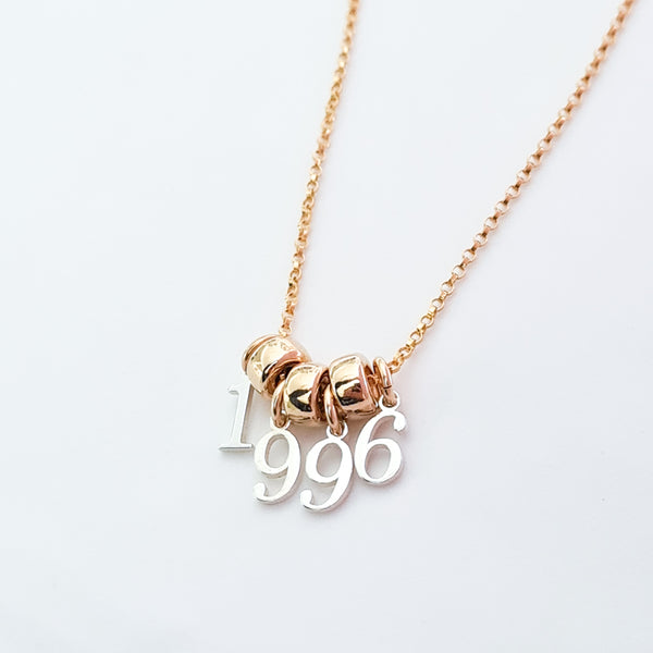 THE LUXURY 'NUMBER' NECKLACE( SILVER OR GOLD CHAIN)