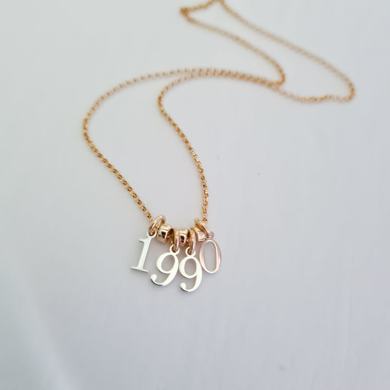 THE LUXURY 'NUMBER' NECKLACE( SILVER OR GOLD CHAIN)