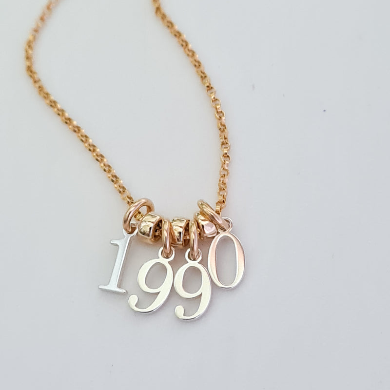 THE LUXURY 'NUMBER' NECKLACE( SILVER OR GOLD CHAIN)