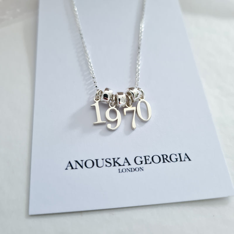 THE LUXURY 'NUMBER' NECKLACE( SILVER OR GOLD CHAIN)