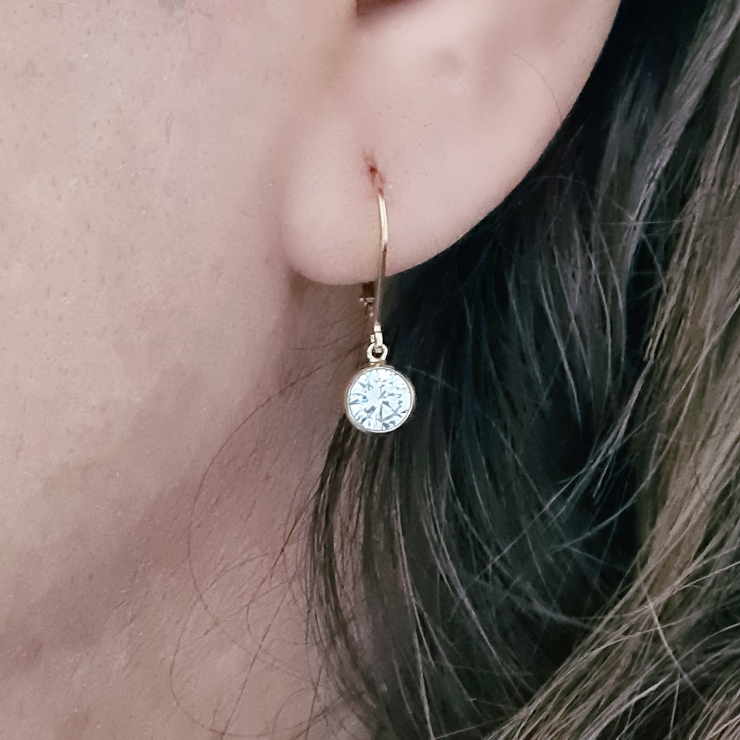 Gold Crystal Earrings