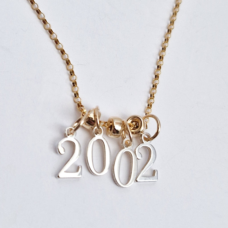 THE LUXURY 'NUMBER' NECKLACE( SILVER OR GOLD CHAIN)