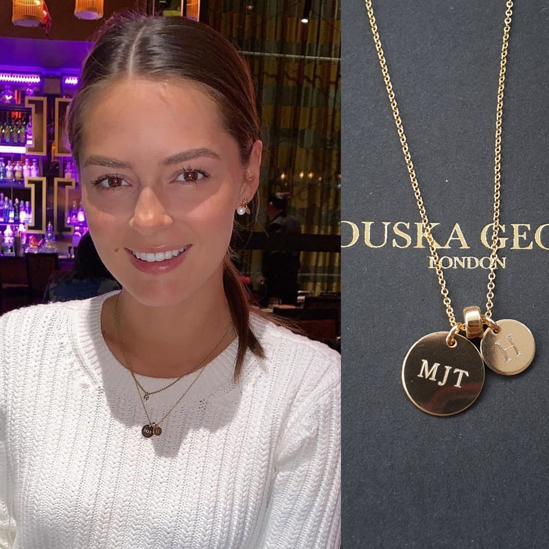 THE LUXURY DOUBLE DISC ENGRAVED NECKLACE