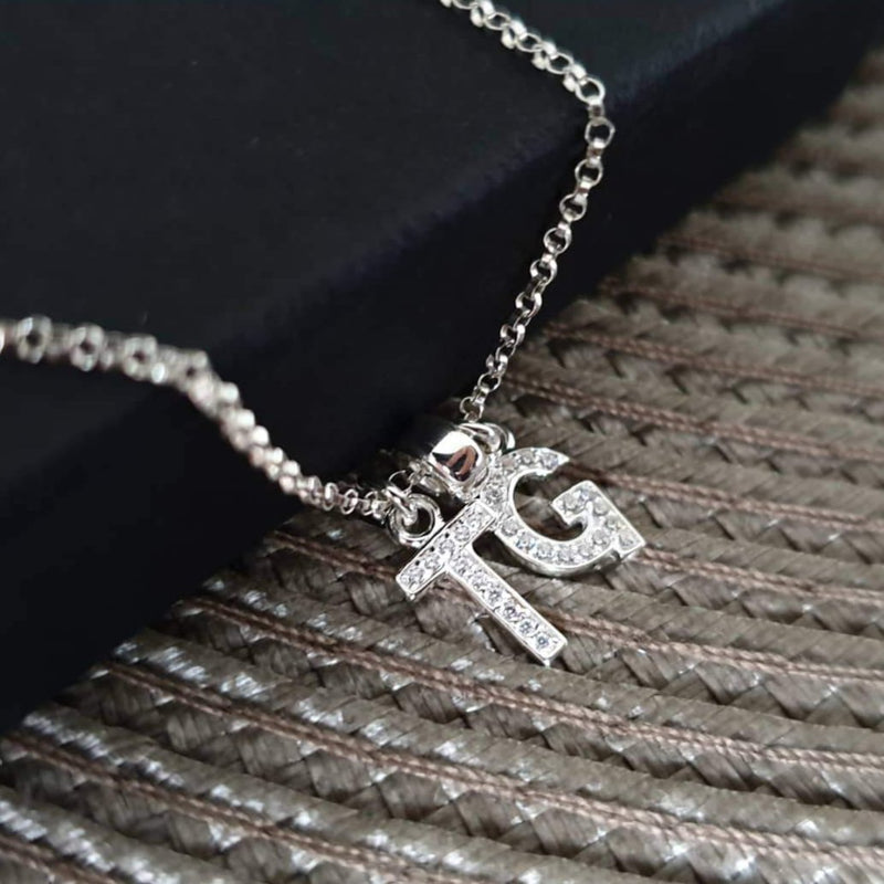 THE LUXURY 'CRYSTAL' INITIAL' NECKLACE