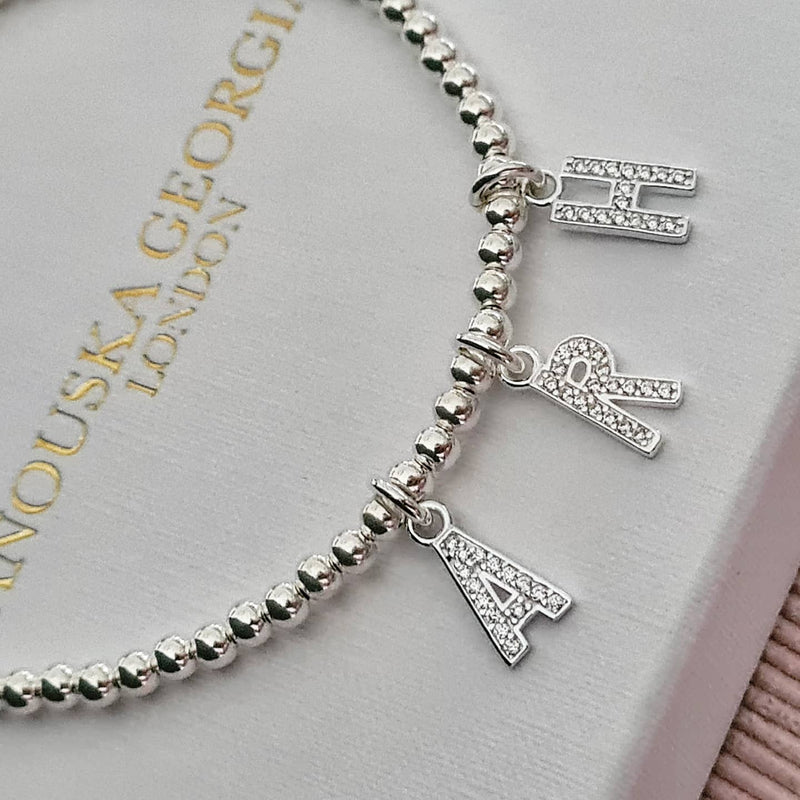 THE LUXURY CRYSTAL PAVE INITIAL BRACELET